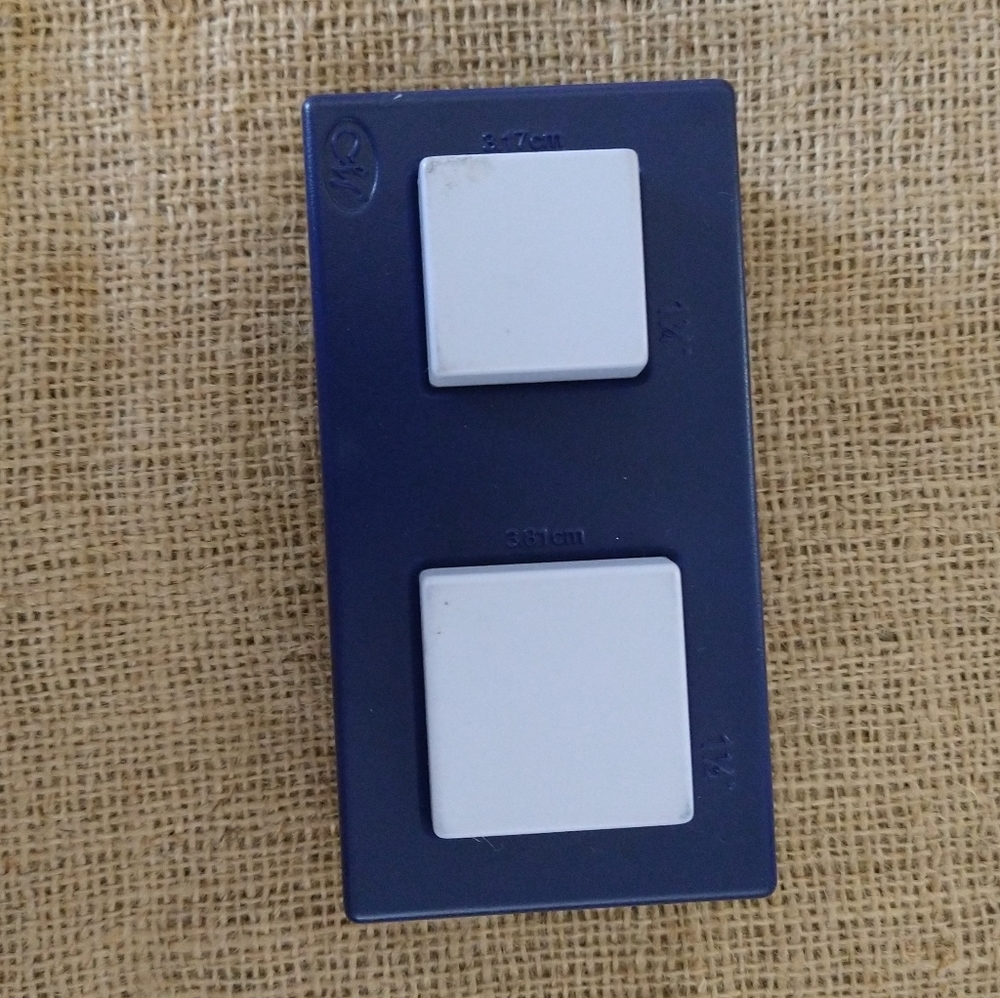Vintage Creative Memories Square Punch Large & Small Squares Gift Tag Maker